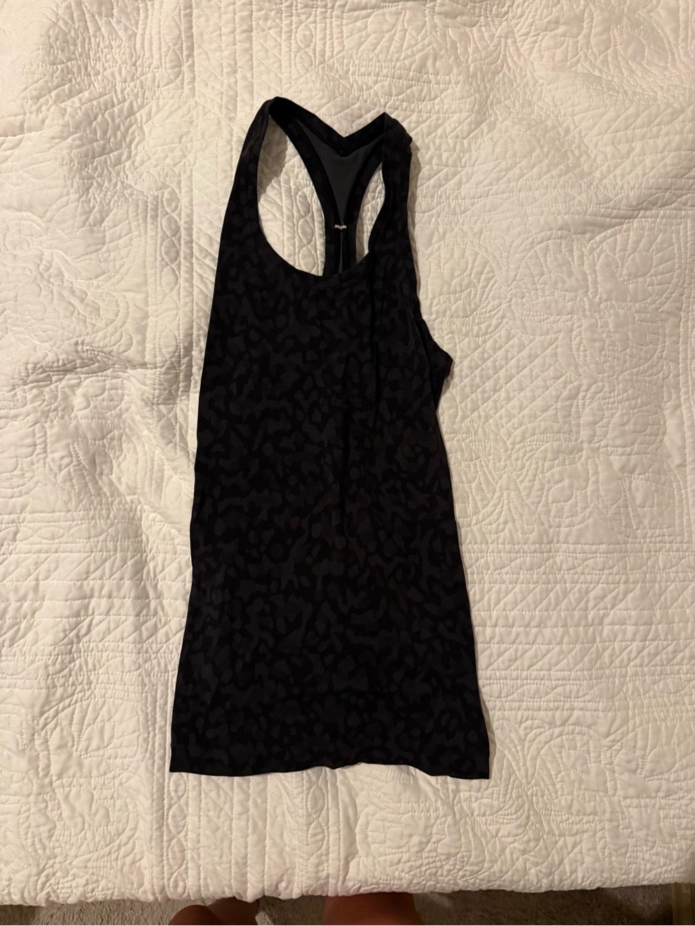 lululemon athletica Black Tonal Animal Racerback Tank